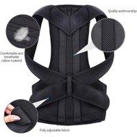 FLAVORA S (27-31 inch) Adjustable Back Shoulder Posture Corrector Brace in Black | Size: 0-12 m