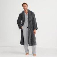 Lands' End Men's Turkish Terry Bath Robe in Charcoal | Size: 2XL