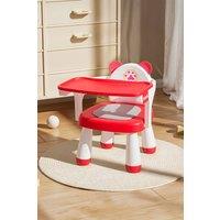H&O Direct Portable Lightweight Baby Highchair with Feeding Tray in Red