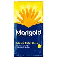 Marigold Kitchen Gloves Extra Life Large - 175470 - Durable Rubber Gloves in Yellow