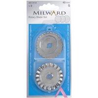 Milward ROTARY BLADE ASTD - Rotary Blade Assortment: 45mm Diameter: 3 Pieces in Silver