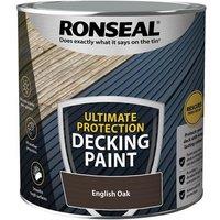 Ronseal Ultimate Decking Paint English Oak 2.5 Litre in Brown