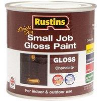 Rustins Small Job Gloss Paint - Chocolate - 250ml in Brown