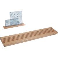 Milward Ruler Rack: Large: 5 Slots: Beech Wood in Natural