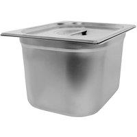 Argon Tableware Stainless Steel Gastronorm Container with Lid - 1/2 200mm - 11L in Silver