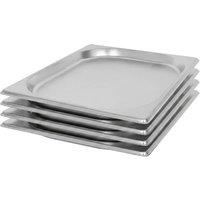 Argon Tableware Stainless Steel Gastronorm Containers - 1/2 20mm - 850ml - Pack of 4 in Silver