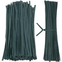 Neel Blue 200pcs Plastic Twist Ties, 6 Inch Soft Garden Plant Ties in Dark Green
