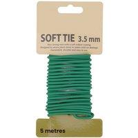 Neel Blue 3.5mm Garden Twists Tie, Plastic-Coated Plant Ties, 10 Metres in Green