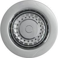 Balterley Kitchen Sink Waste without Overflow, Top Fix Installation, Chrome in Silver