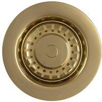 Balterley Kitchen Sink Waste without Overflow, Top Fix Installation, Brushed Brass in Metallics