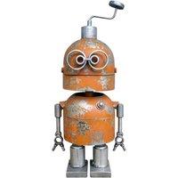 Gifts Direct 2 U Novelty Rustic Robot Bobblehead Ornament in Orange