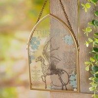 Warner Bros Harry Potter Herbology Arch Plaque - Thestral in Gold