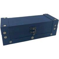 KDMD Teal Long Tea Chest for Tea Keepsakes & Decor Stylish Storage