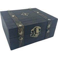 KDMD Grey Square Tea Chest Elegant Storage for Tea & Gifts