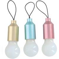 KDMD 55mm LED Light Bulb Keychain Pull Switch Multicolor Assorted