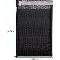 KDMD Black Poly Bubble Envelope 180x230 40mm Self Seal Mailer