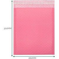 KDMD Pink Poly Bubble Mailer Envelope 260x300 with 40mm Flap
