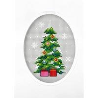 Orchidea Counted Cross Stitch Kit: Greetings Card: Christmas Tree