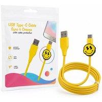 BluCore 4ft USB-A to USB-C Charging Cable in Yellow