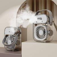 Quipulse Portable Mist Cooling Fan With Soft Night Light in White