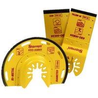 Starrett KSO-0300 Oscillating Blade Set, 3 Piece in Yellow