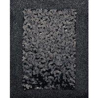 Marbet Denim Patches: with Sequins: Iron-on: 20 x 15cm: Black & Black | Size: 20 x 15 cm