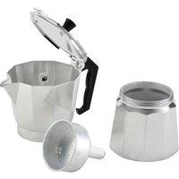 FLAVORA 2 cup 100ml Stove Top Moka Coffee Pot in Silver | Size: 0.6m2