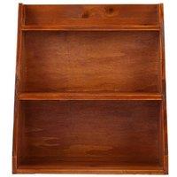 FLAVORA Retro 3-Tier Wooden Desktop Storage Rack in Brown | Size: 0.6m2