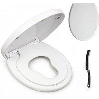 FLAVORA Soft Close Family Toilet Seat in White | Size: 10000mm x 520mm