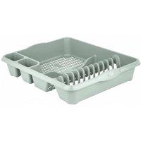 FLAVORA SAGE GREEN Large Kitchen Dish Drainer Rack | Size: 0.6m2