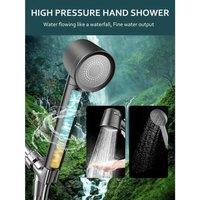 NESTLUNE Handheld Hard Water Filter Shower Head in Grey