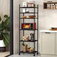 EONLION Heavy Duty 6 Tier Metal Storage Rack for Home Office in Black