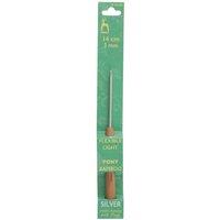 Pony C/HK W/BAMB 3.00 - Crochet Hook: Aluminium with Bamboo Handle: 14cm x 3.00mm
