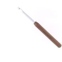 Pony C/HK W/BAMB 4.50 - Crochet Hook: Aluminium with Bamboo Handle: 14cm x 4.50mm in Silver