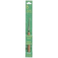 Pony STL C/HK W/BAMB 1.50 - Crochet Hook: Steel with Bamboo Handle: 14cm x 1.50mm