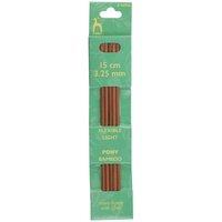Pony BAMB DE KP 15CMX3.25 - Knitting Pins: Double-Ended: Set of Five: Bamboo: 15cm x 3.25mm