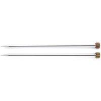 KnitPro Nova Metal: Knitting Pins: Single-Ended: 25cm x 2.50mm in Silver