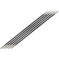 KnitPro Karbonz: Knitting Pins: Double-Ended: Set of Five: 15cm x 2.25mm in Black