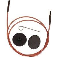 KnitPro CABLE 20CM BROWN - Cable: Circular: Interchangeable: Brown: 20cm in Pink