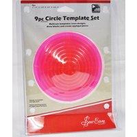 Sew Easy CIRCLE TEMPLATE PK9 - Template Set: 9 Piece: Circular in Pink