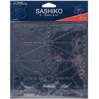 Sew Easy SE S/TEMPLATE H/LEAF - Sashiko: Template: 6in: Asa No Ha (Hemp Leaf) in Black