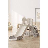 Living and Home 4-in-1 Toddler Freestanding Slide Set in Beige
