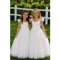 Lilly + Bo Girl's Heidi Ivory White Party Girl Dress /Flower Girl Dress | Size: 2 Years