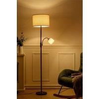 Living and Home 2 Light Floor Lamp with Swivel Shade for Living Room Lighting