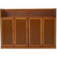 Living and Home Shoe Storage Cabinet with 4 Doors in Brown
