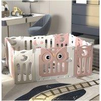 Living and Home Foldable Baby Kid Playpen 12 Panel Safety Play Yard Home Activity Center in Pink