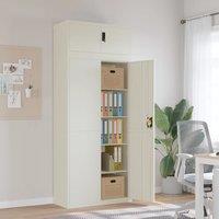 Berkfield Home File Cabinet White 90x40x220 cm Steel | Size: 90 x 40 x 220 cm