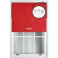 Furnished Red Blackout Roller Blind with Triple Diamond Eyelets & Metal Fittings | Size: 160 cm width x 210 cm drop