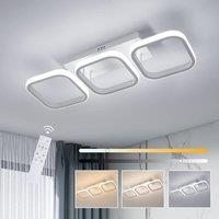 Pheashine Square LED Ceiling Light 30W Dimmable Remote Control 3000-6500K 220V in White
