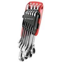 Facom 467B.Jp10Pb Ratchet Combination Wrench Set, 10 Piece in Red